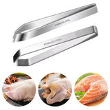 1pcs 430 Stainless Steel Fish Bone Tweezers – Clip remover tongs, kitchen tool.