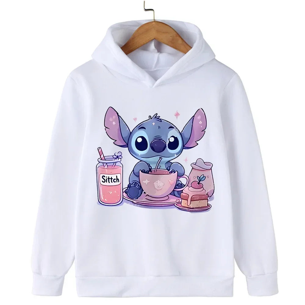 Cute and Kawaii Stitch Children's Clothes for Autumn and Winter Versatile and Fashionable Autumn Winter Sweaters for Boys  Girls