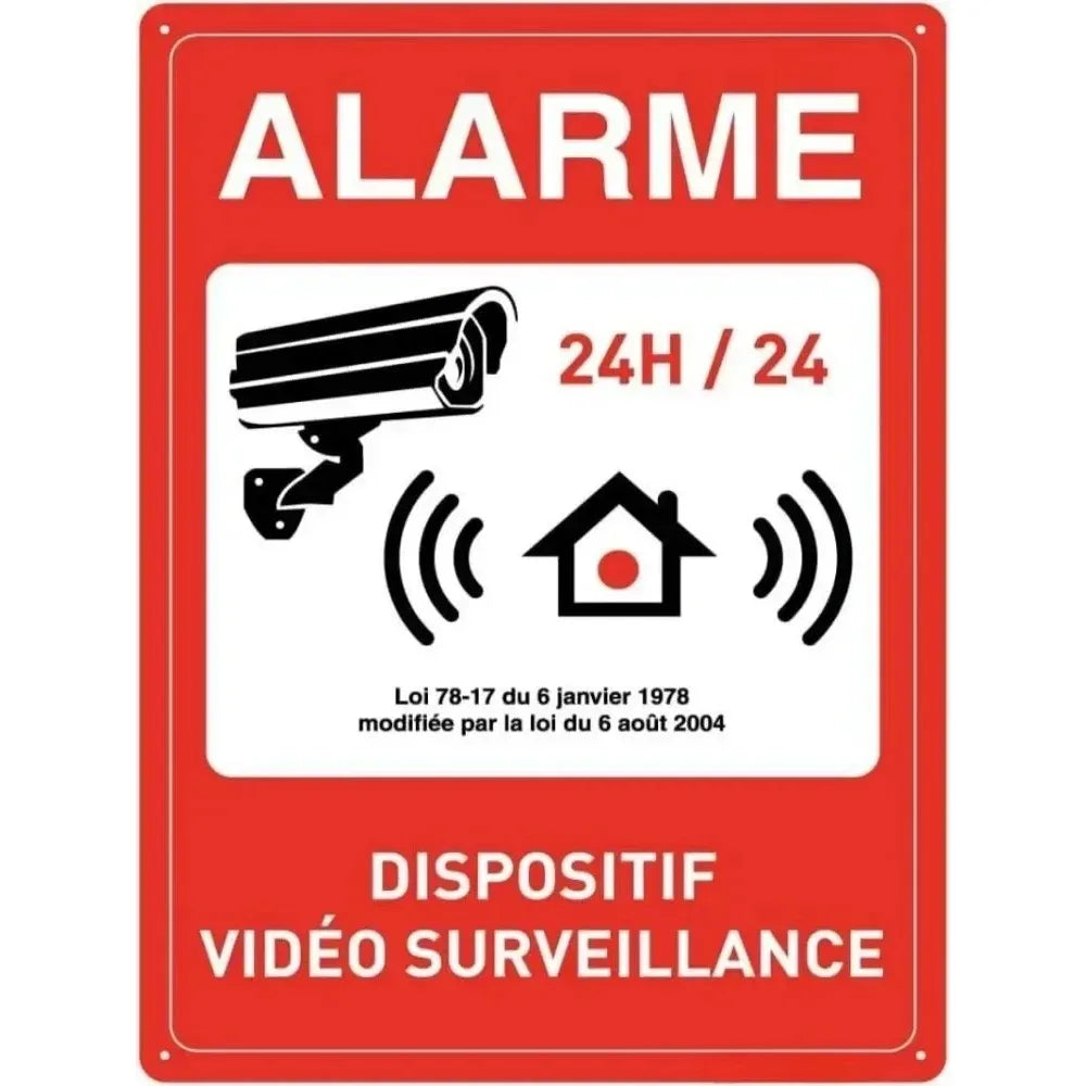 "Heavy Duty Aluminum Security Sign Surveillance Private Property No Trespassing' Warning Plaque for Warehouse
