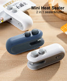 Mini Handheld Heat Bag Sealer 2-in-1 with Cutter & Magnet