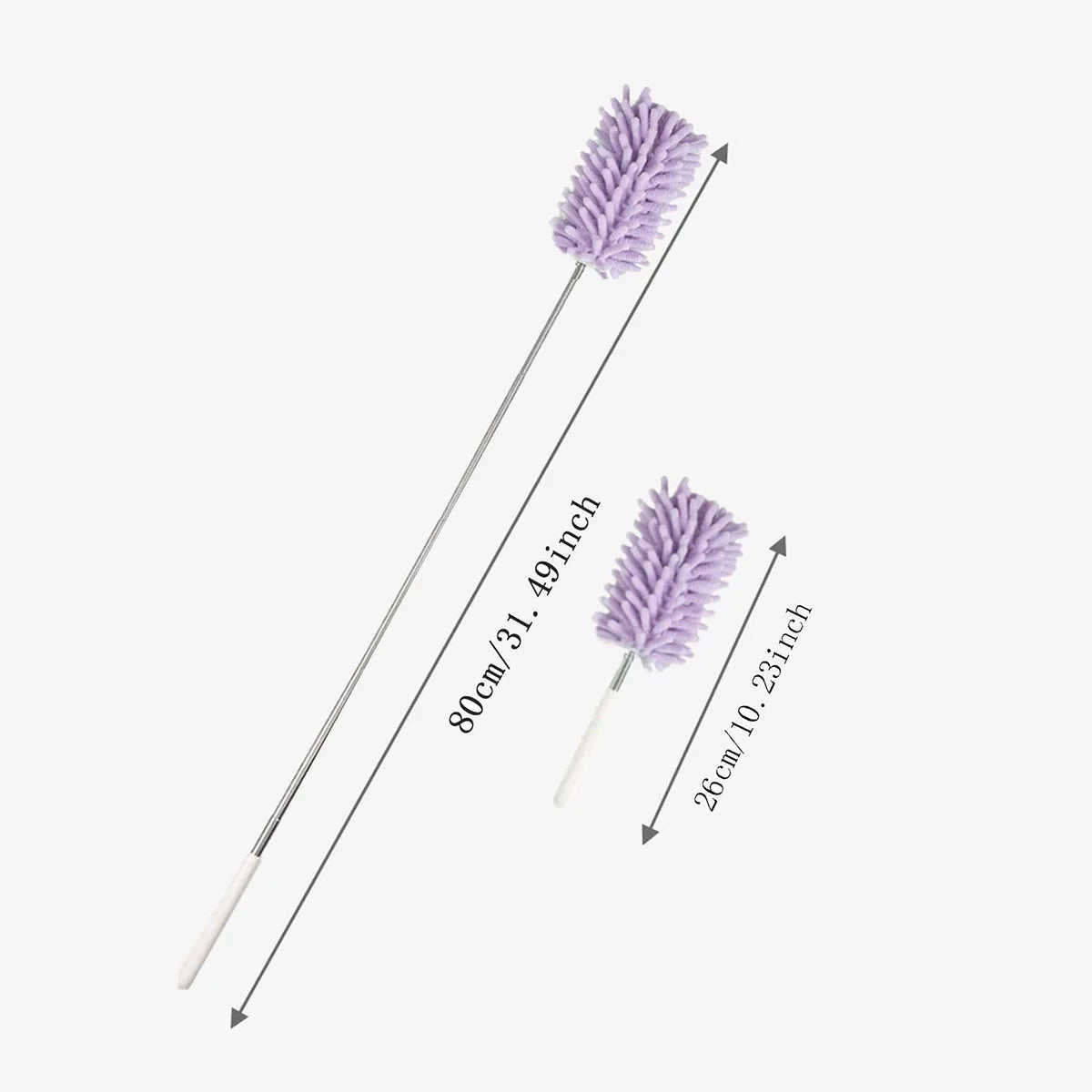 Telescopic Lengthen Duster Microfiber Chenille Home  Stainless  Removal Steel Dust Brush Ceiling Clean Multifunction