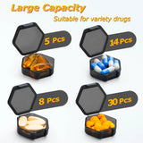 12Pcs Travel Pill Boxes – Portable Mini Medicine & Vitamin Organizer
