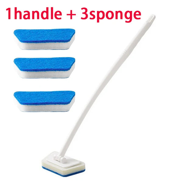 Bathroom Sponge Cleaning Brush Multi-Functional Tool Long Handle Removable Household Floor Bathtub Brushes Ceramic Tile Brush