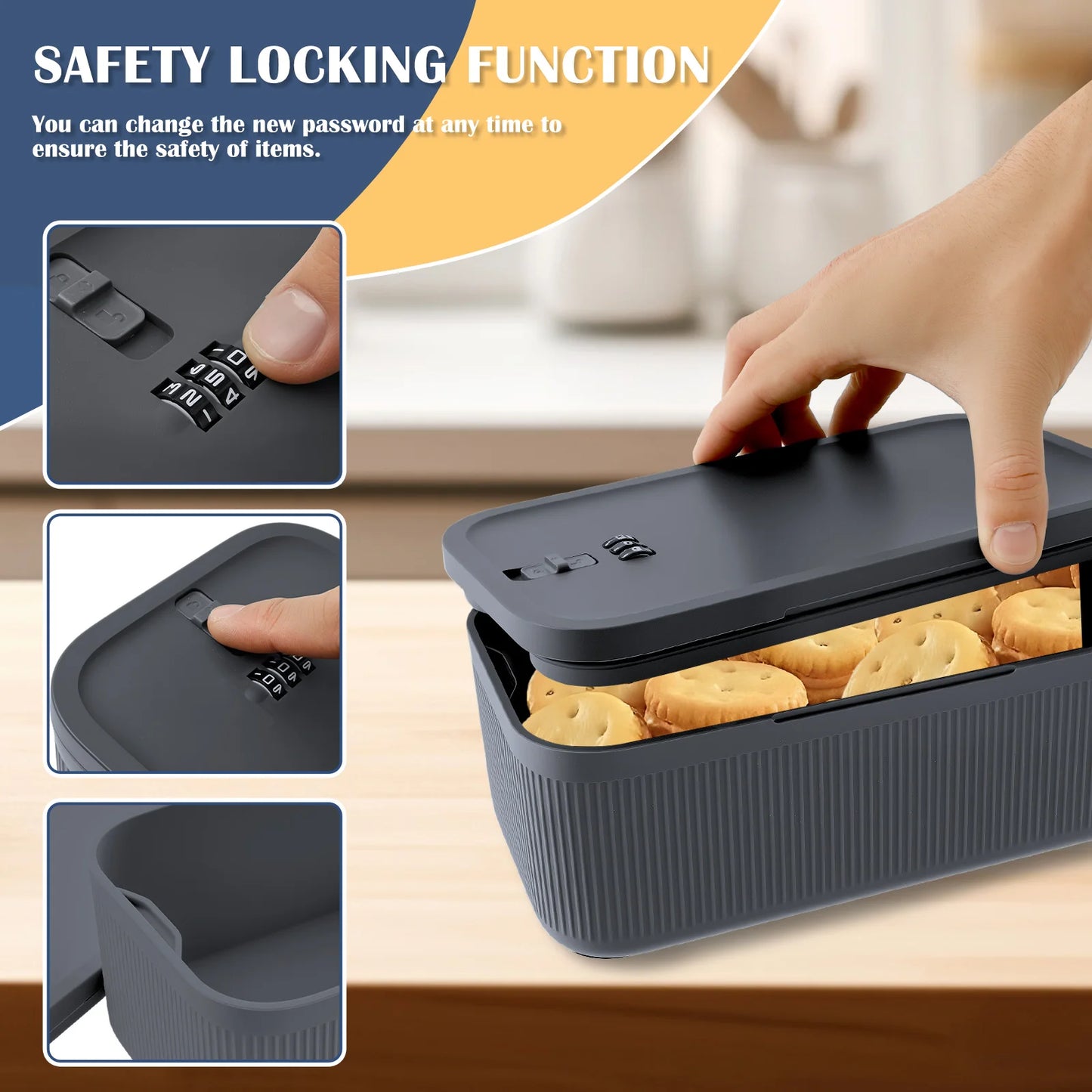 Digital Password Lock Safe Box Medicine Locking Box Portable Passport Files Cash Jewelry Privacy Security Organizer Case