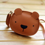Kids Koala PU Leather Messenger Bag - Cute Cartoon Crossbody
