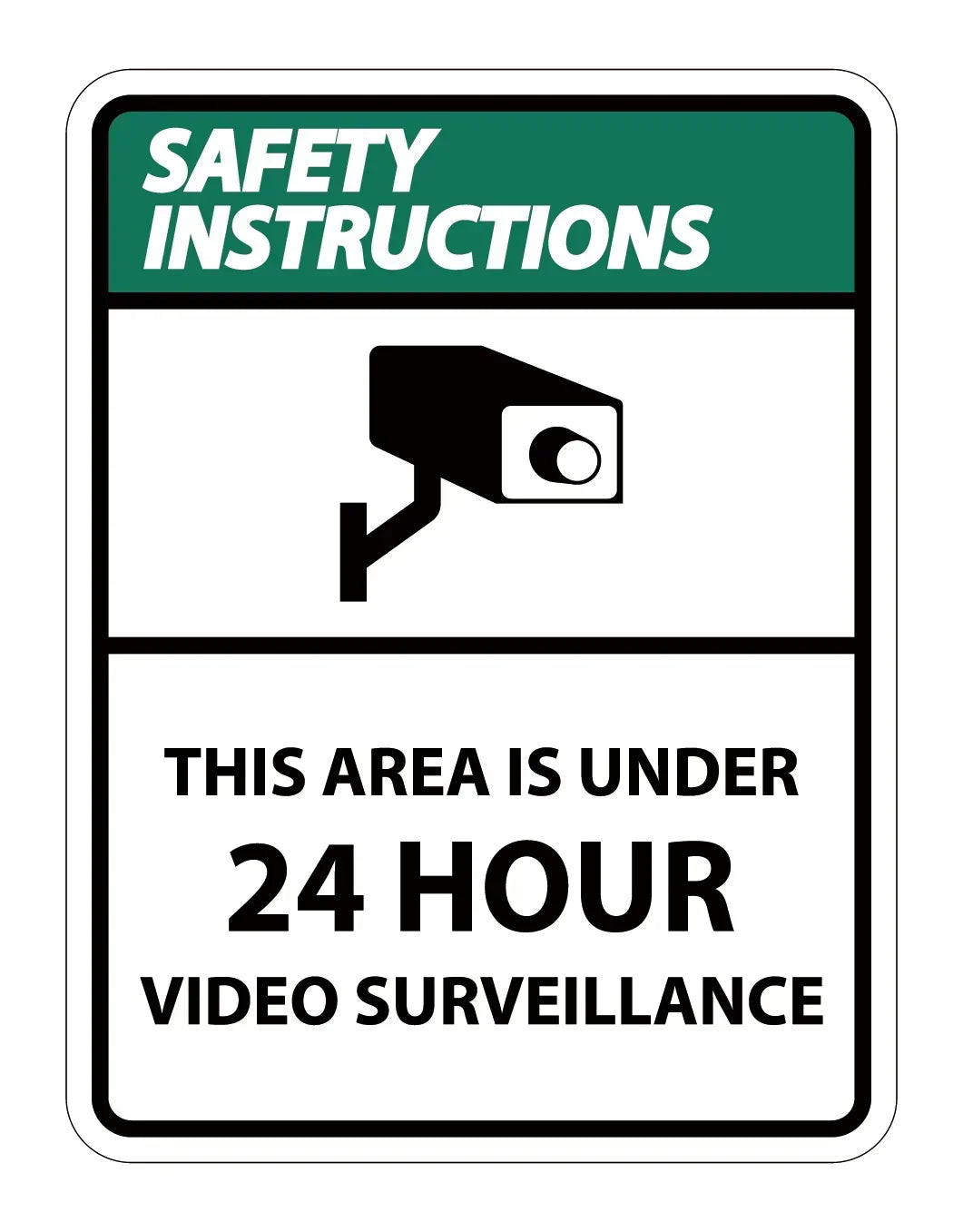 "Heavy Duty Aluminum Security Sign Surveillance Private Property No Trespassing' Warning Plaque for Warehouse