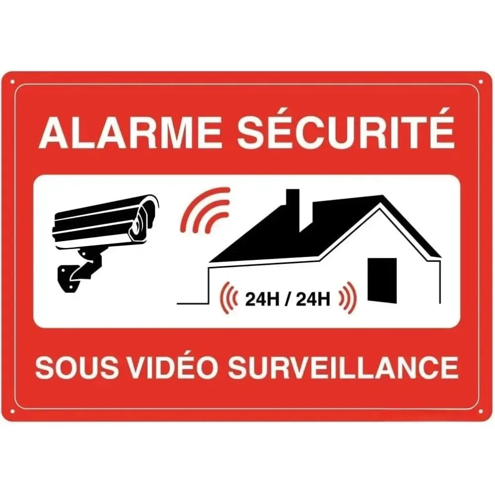 "Heavy Duty Aluminum Security Sign Surveillance Private Property No Trespassing' Warning Plaque for Warehouse