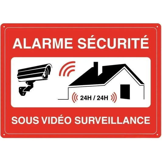 "Heavy Duty Aluminum Security Sign Surveillance Private Property No Trespassing' Warning Plaque for Warehouse