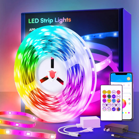 200ft RGB Smart LED Strip – Music Sync & Color-Changing Lights