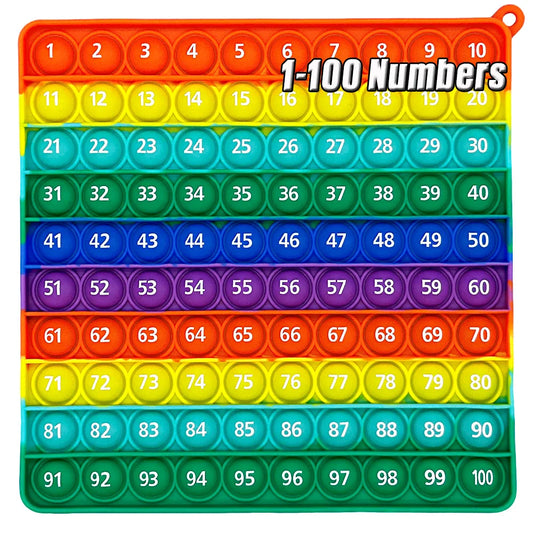 Rainbow 1-100 Numbers Fidget Toys, Math Counting Games Learning Stationery Educational Toy for Kindergarten Preschool Kids
