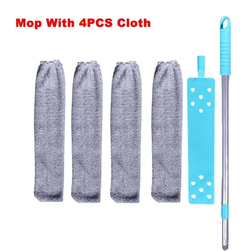 Long Handle Mop Telescopic Duster Cleaning Brush Bendable Head Extendable Pole Long Flat Flexible Duster For Home Cleaning Tool
