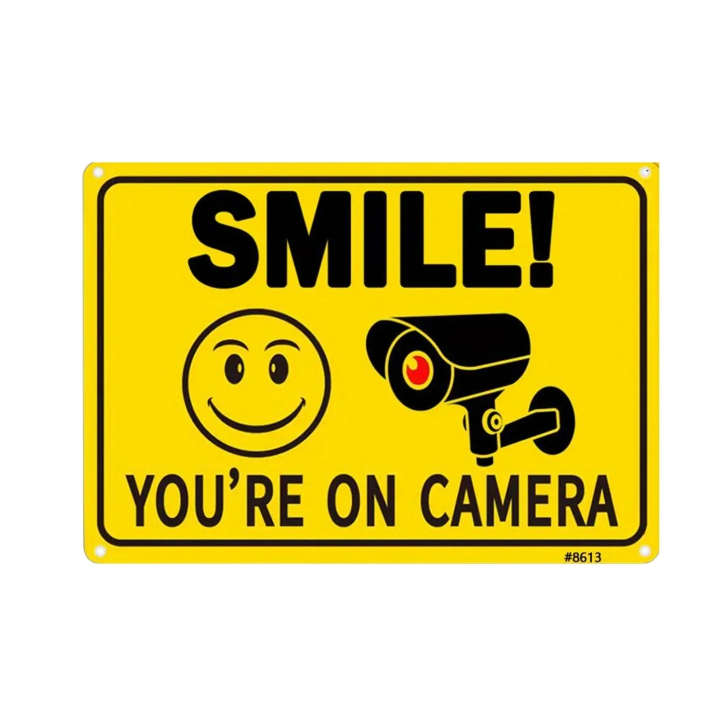 "Heavy Duty Aluminum Security Sign Surveillance Private Property No Trespassing' Warning Plaque for Warehouse