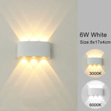 Modern White LED Up/Down Outdoor Wall Lamp