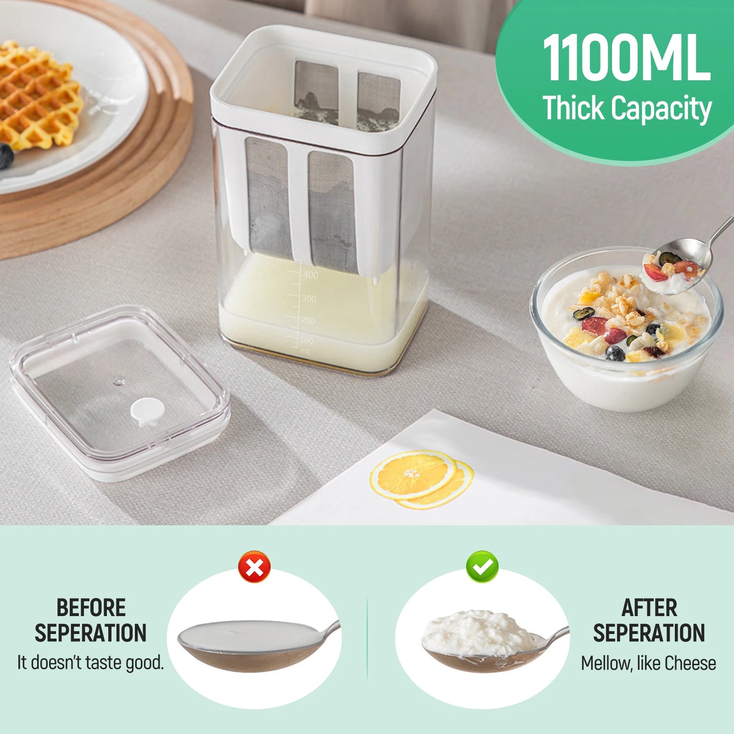 Yogurt Strainer Mesh Reusable Fine Mesh Strainer for Soy Milk Kitchen Juice Filter Separation Filter Mesh