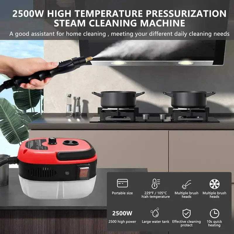 High-temperature steam cleaner, jet cleaner, kitchen range hood, EU Plug 1500W 220V,US Plug 2500W 110V.Car washer