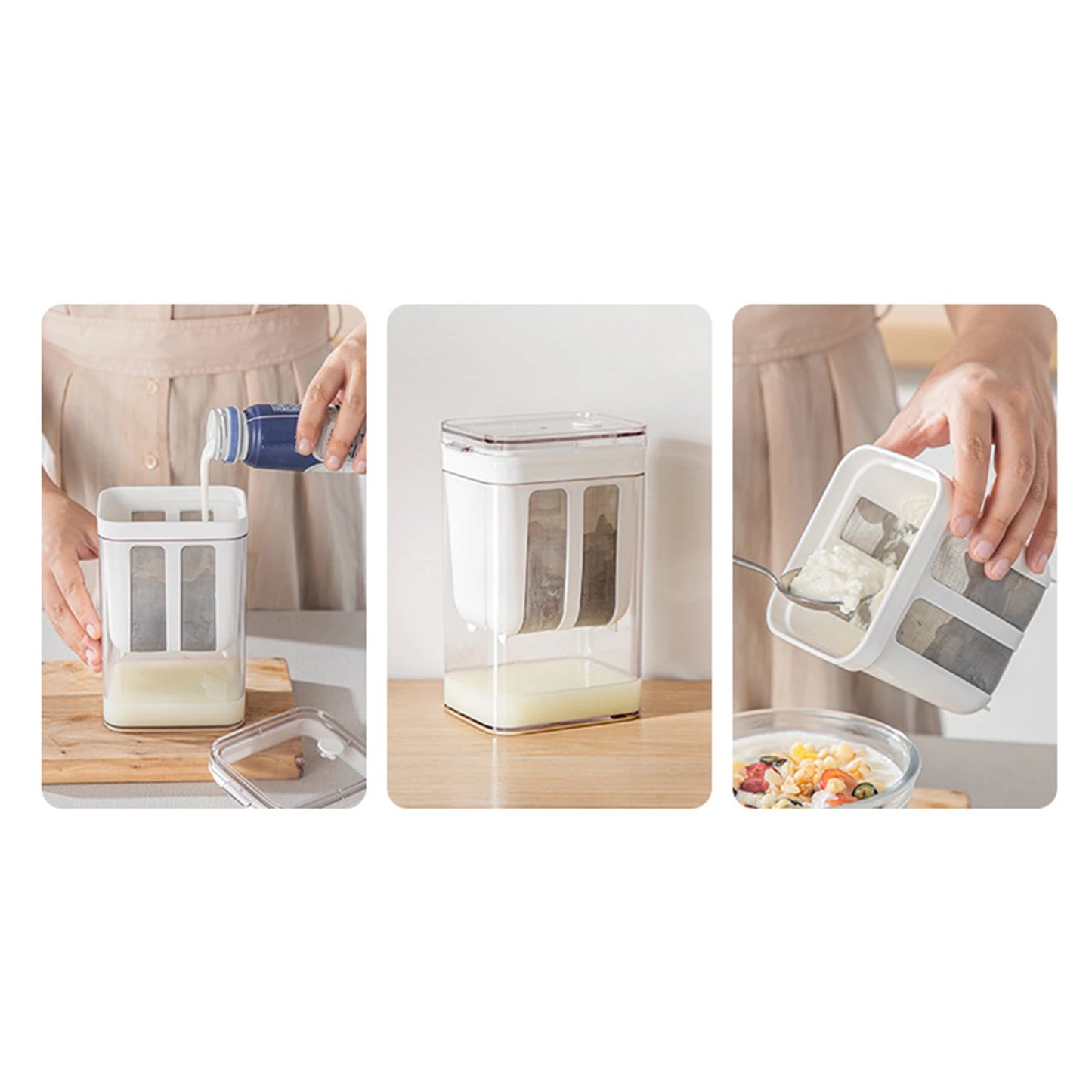 Yogurt Strainer Mesh Reusable Fine Mesh Strainer for Soy Milk Kitchen Juice Filter Separation Filter Mesh