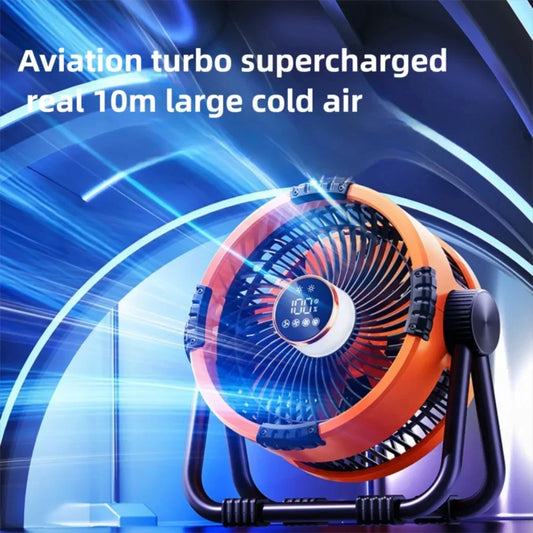 Multifunctional Outdoor Camping Fan Light Rechargeable Ceiling Fan with 3-speed Night Light and Power Bank Portable Fan