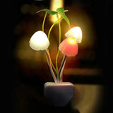 Colorful LED Mushroom Night Light with Light Sensor