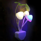 Colorful LED Mushroom Night Light with Light Sensor