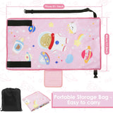 Kids Travel Airplane Bed & Leg Rest Hammock with Storage Bag