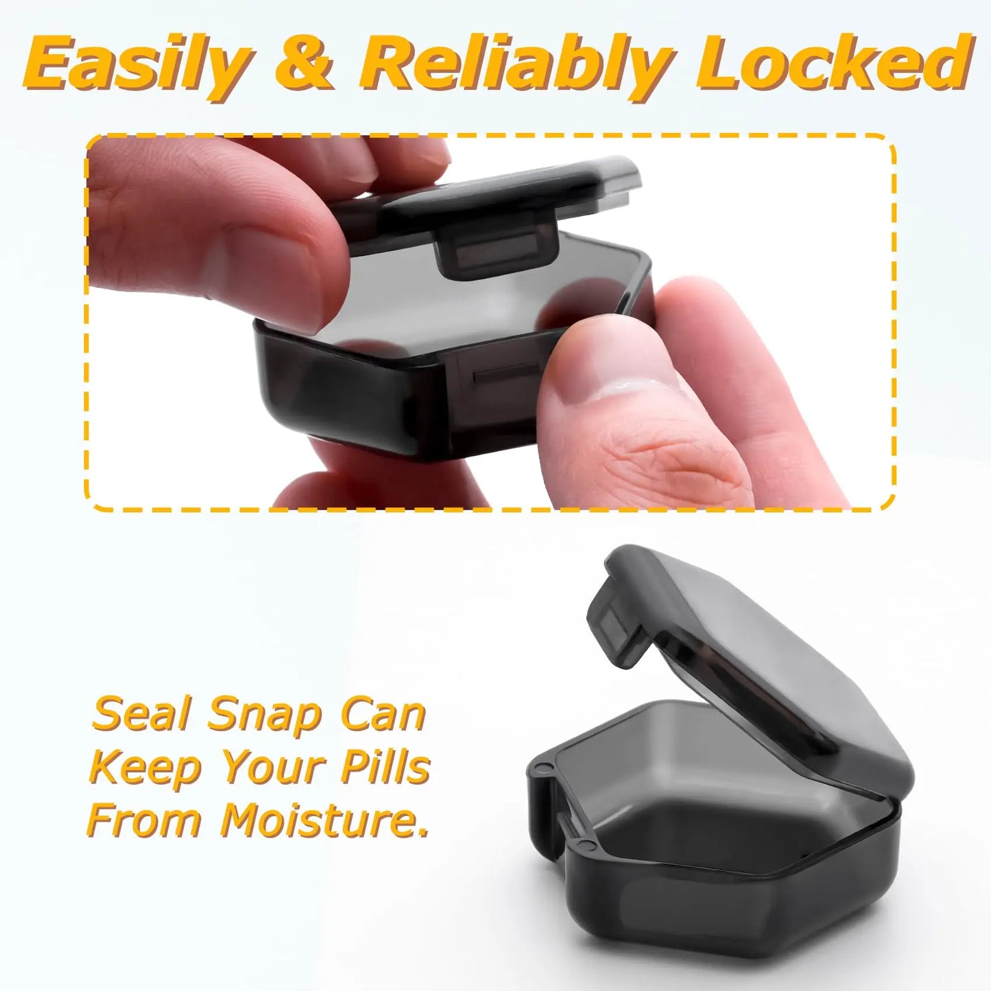 12Pcs Small Pill Box,Travel Pill Case, Portable Mini Organizer for Pocket Purse, Daily Medicine Vitamin Container, Fish Oil