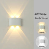 Modern White LED Up/Down Outdoor Wall Lamp