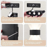 Modern White LED Up/Down Outdoor Wall Lamp