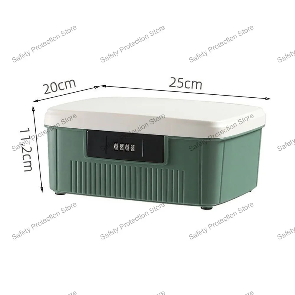 Four Digit Password Lock Safe Box Cash Jewelry Privacy Security Storage Box Household Car Passport Medicine Snack Organizer Case