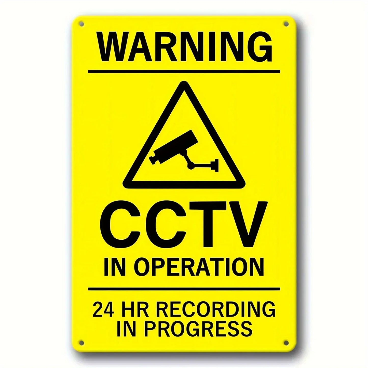 "Heavy Duty Aluminum Security Sign Surveillance Private Property No Trespassing' Warning Plaque for Warehouse