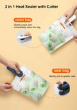 Mini Handheld Heat Bag Sealer 2-in-1 with Cutter & Magnet