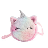 Kids Plush Unicorn Shoulder Bag – Cute Cartoon Handbag