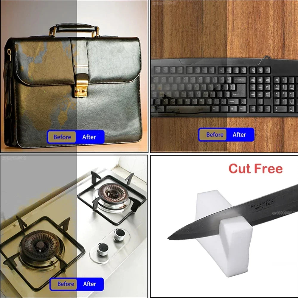 Magic Sponge Cleaner, Melamine Foam Scrubber for Kitchen Bathroom, Stain Remover, Dishware Household Cleaning Tools, 10x6x2cm